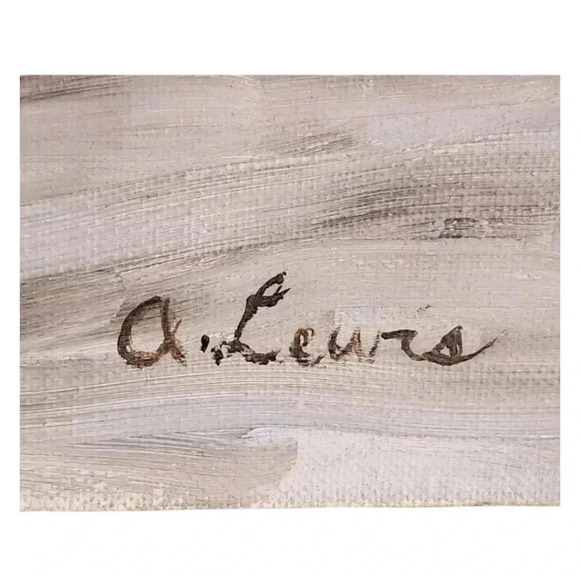 Vintage Mid-Century Painting Fall Autumn Landscape Barn Tree Signed 20x16 in - Picture 9 of 14